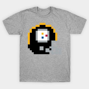 Retro 8-Bit Video Game Pittsburgh Football Helmet T-Shirt